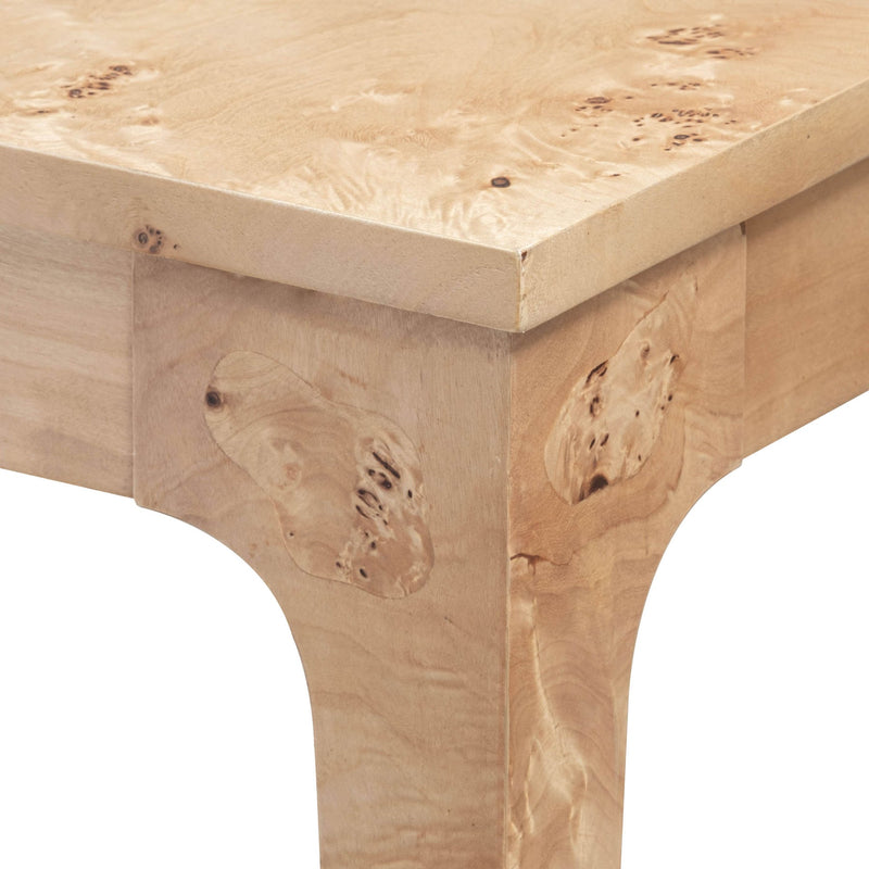 6. "Mappa Side Table featuring natural wood grain finish"