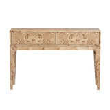 2. "Elegant Mappa Console Table with spacious drawers and shelves"