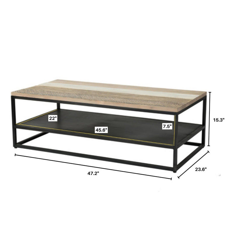 6. "Functional Metro Havana Coffee Table with built-in drawers and shelves"