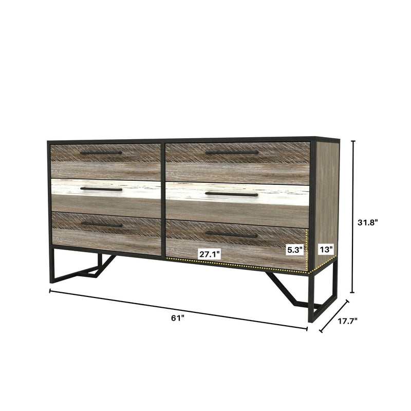 5. "Metro Havana 6 Drawer Dresser - High-quality craftsmanship and ample storage space"