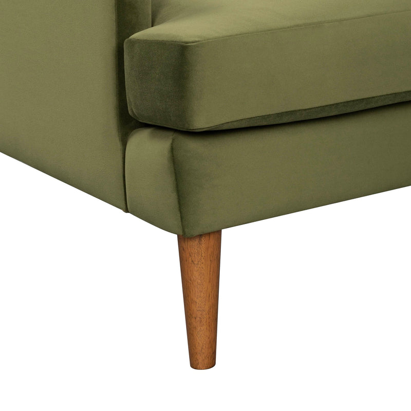 6. "Comfortable and stylish Missy Club Chair - Green Velvet for lounging or entertaining"