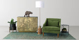 9. "Green Velvet Missy Club Chair with a durable construction and timeless appeal"