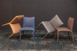 10. Milan Dining Chair - Indigo upholstery with sturdy construction for durability and longevity
