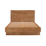 2. "Stylish Nevada Queen Bed - Dark Driftwood for a modern bedroom"