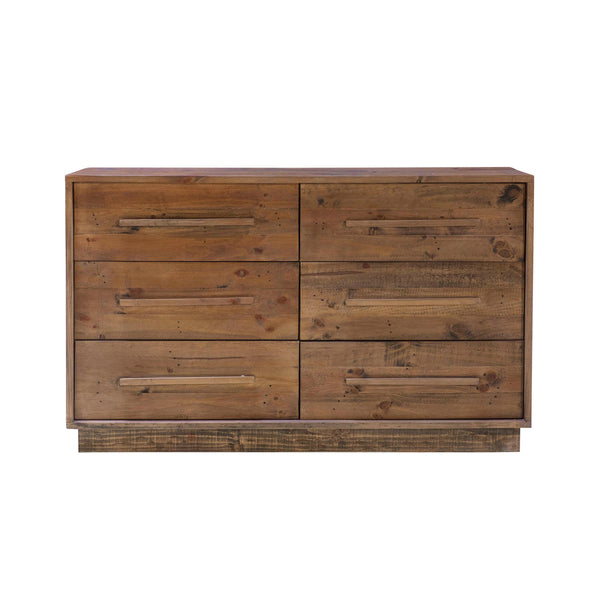 2. "Stylish Nevada 6 Drawer Dresser - Dark Driftwood for your bedroom"