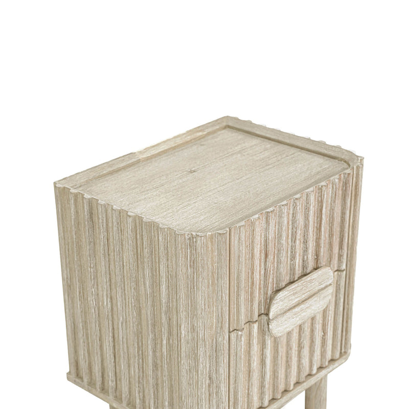 7. "Oasis Nightstand with spacious drawers and a timeless design"