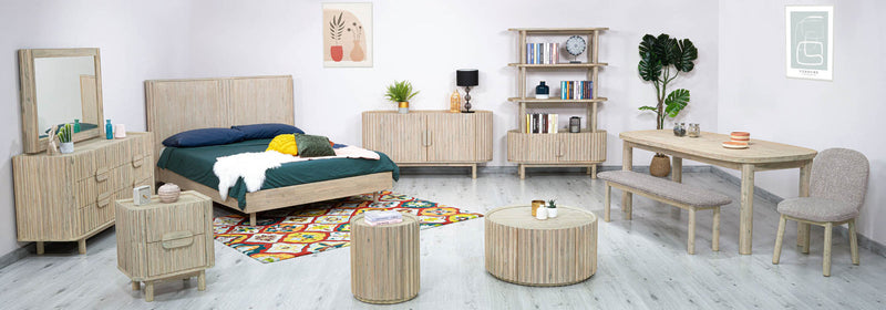 11. "Oasis 1 Door Side Table with a smooth finish and modern appeal"