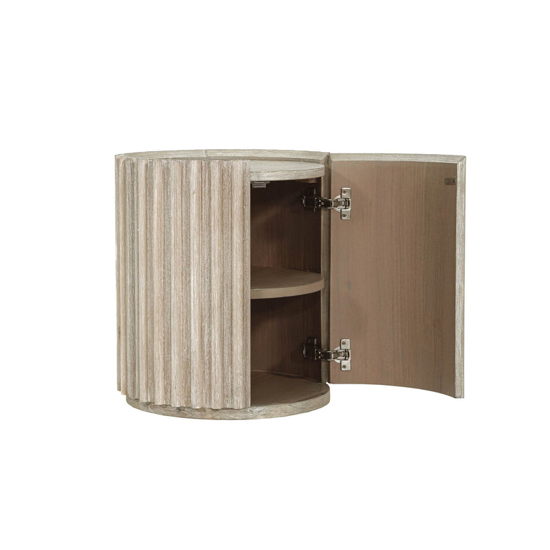6. "Functional Oasis 1 Door Side Table with easy-to-access storage"