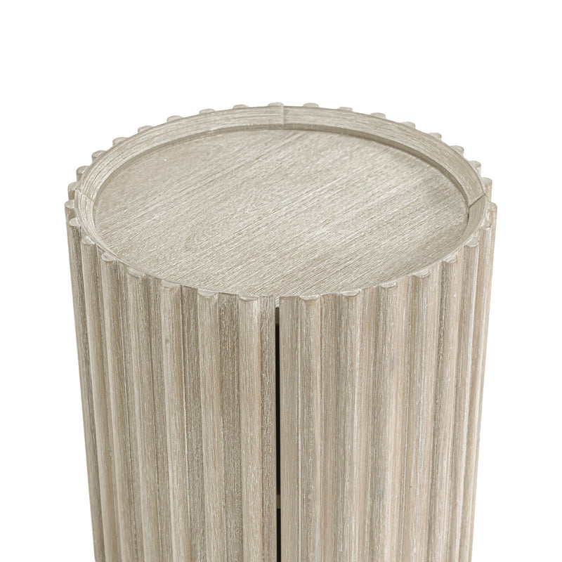 8. "Space-saving Oasis 1 Door Side Table with a single storage compartment"