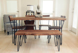 7. "Durable and long-lasting organic wooden dining table"