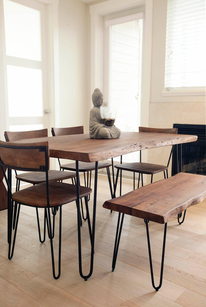 8. "Beautifully crafted organic dining table for sustainable living"