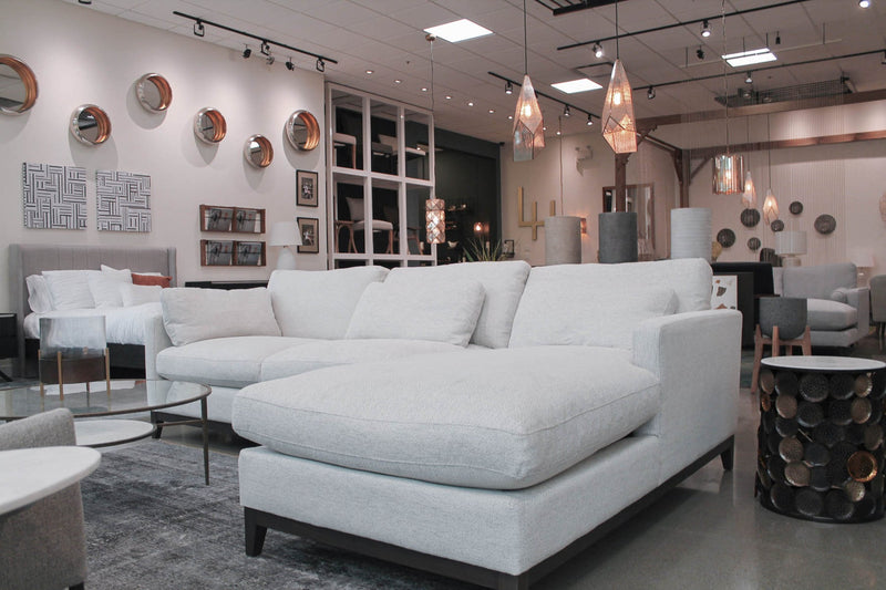 10. Oxford Right Sectional Sofa - Travertine Cream for ultimate relaxation
