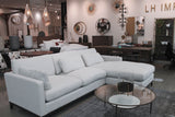 11. Oxford Right Sectional Sofa - Travertine Cream with adjustable headrests