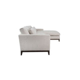 3. Travertine Cream Oxford Right Sectional Sofa for modern living spaces