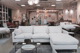 11. Oxford Left Sectional Sofa - Travertine Cream with sleek and modern lines