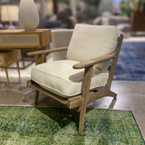 5. "Yale Arm Chair - Performance White displayed in a medium-sized image, perfect for any contemporary space"