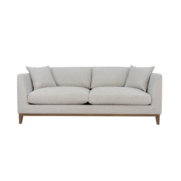 2. "Neutral-toned Harmony Sofa - Woven Tweed for versatile home decor"