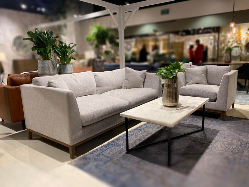 6. "Durable Harmony Sofa - Woven Tweed Neutral for long-lasting comfort"