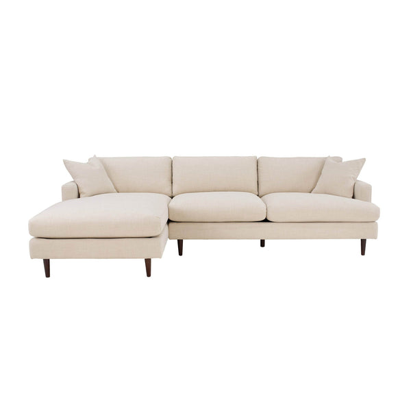2. Comfortable Martha Left Sectional Sofa - Beach Alabaster for your living room
