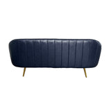 4. "Luxurious Meridian Sofa with tufted detailing and sleek metal legs"