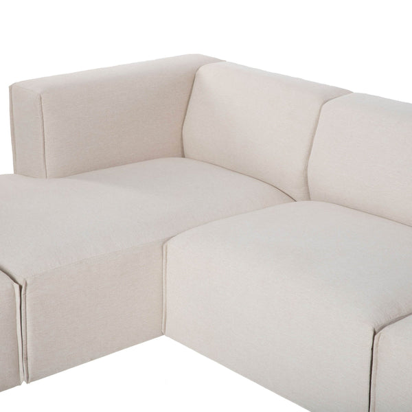 2. "Comfortable Left Modular Sectional with Adjustable Backrests and Chaise Lounge"