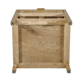 5. "Eco-friendly rattan side table in a natural hue"