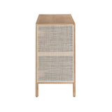 4. Handcrafted Rattan 3 Door Sideboard - Natural for a rustic touch