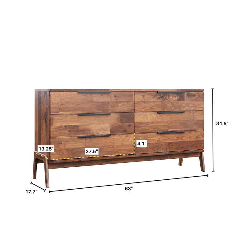 11. "Easy to assemble and maintain Remix 6 Drawer Dresser"