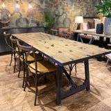 8. Renaissance Dining Table - Black Antique with ornate legs for a classic look