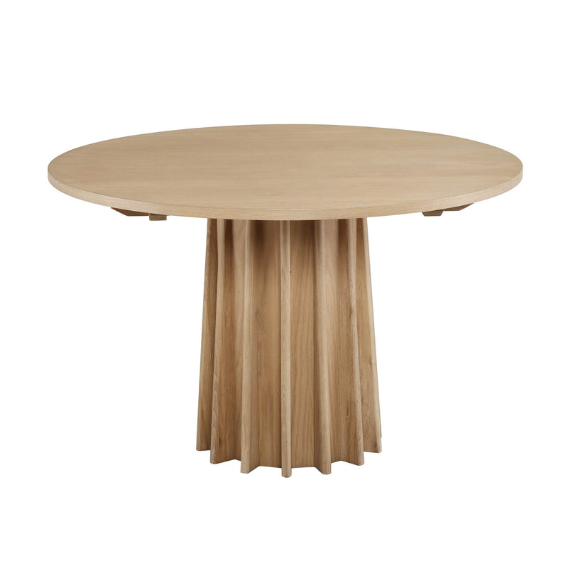 1. "Sculpture Dining Table - Natural: A stunning centerpiece for your dining room"