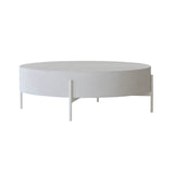 1. "Luna Coffee Table with sleek modern design and tempered glass top"