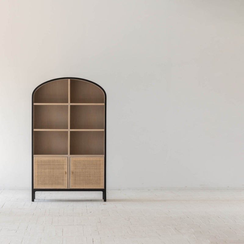 3. "Versatile Pietro Tall Cabinet perfect for storing books, decor, and more"