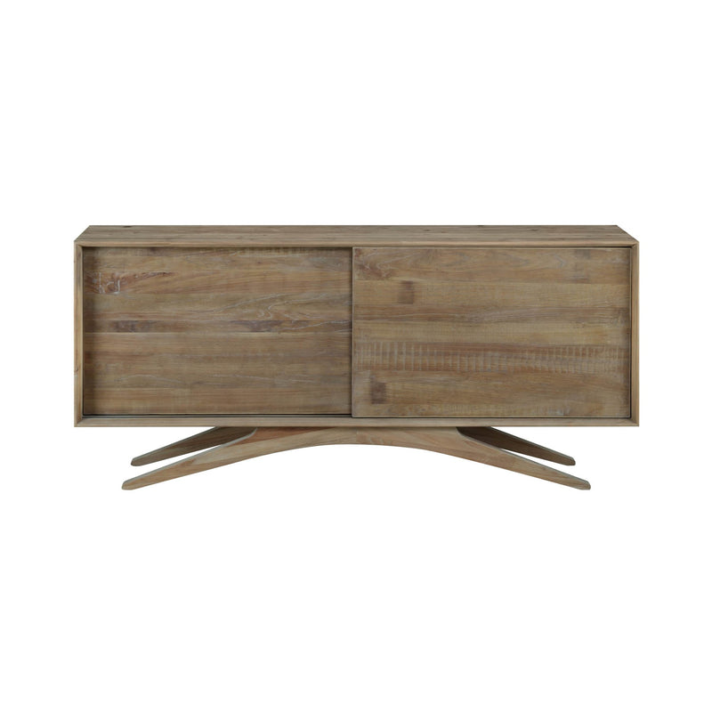 2. "Versatile Meridian Sideboard featuring adjustable shelves and a modern aesthetic"