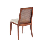4. "Beige/brown frame cane dining chair - enhance your dining experience with style"
