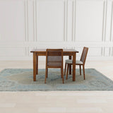 12. Scandi Boucle White/Brown Frame Cane Dining Chair - Limited Edition Design
