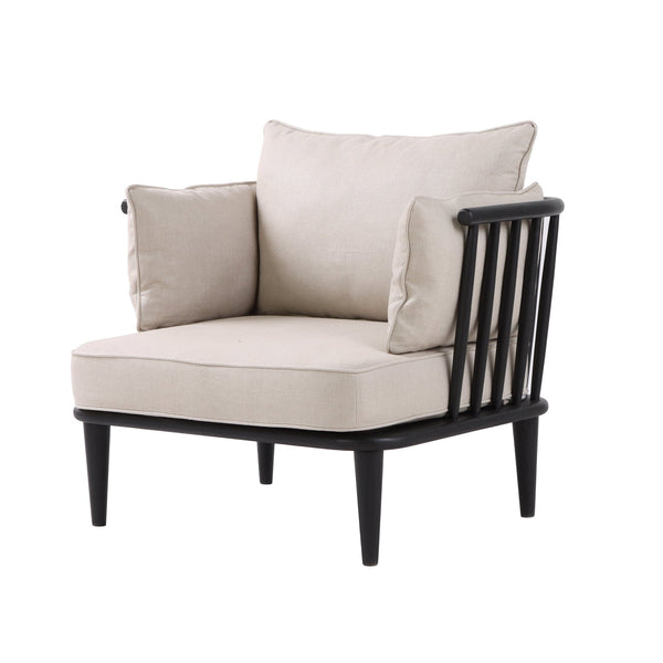 1. "Marina Club Chair in elegant navy blue upholstery"