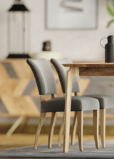 7. "Luther Dining Chair - Stormy Grey/Natural Legs: Create a contemporary look with this trendy chair"
