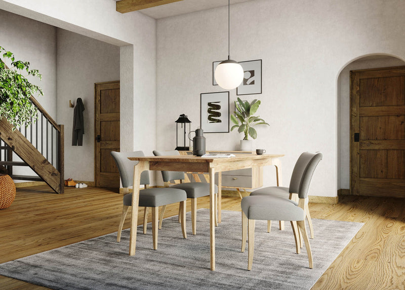 5. "Luther Dining Chair - Stormy Grey/Natural Legs: Versatile seating solution for any dining space"