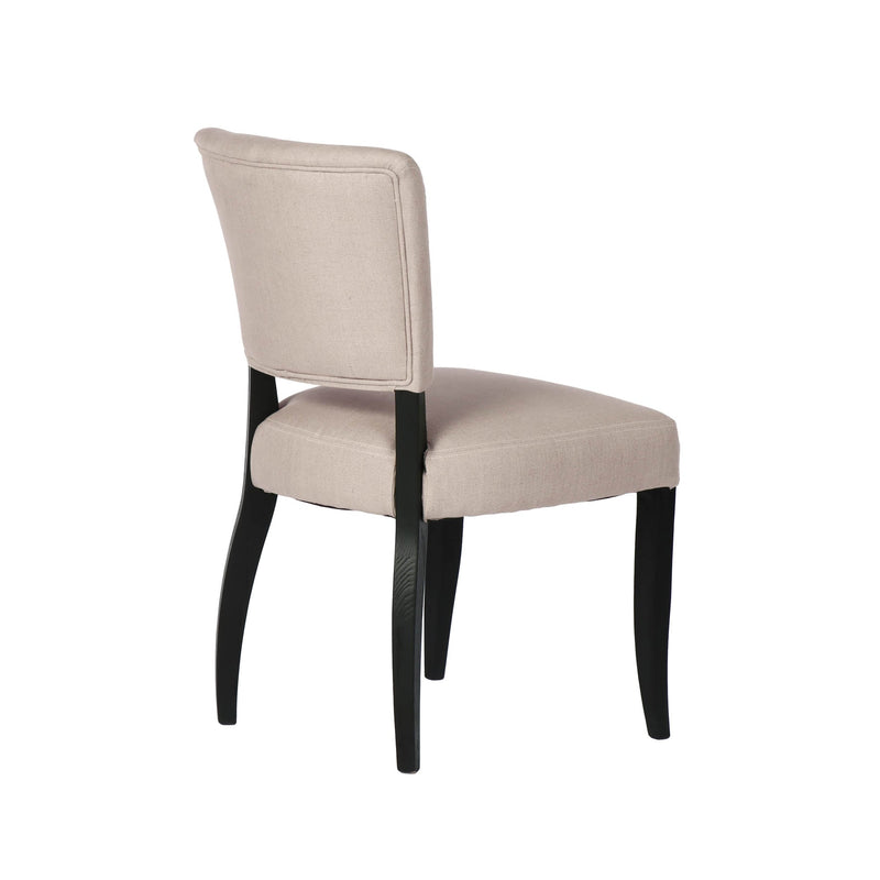 4. "Luther Dining Chair - Light Linen Upholstery - Classic and Timeless Look"