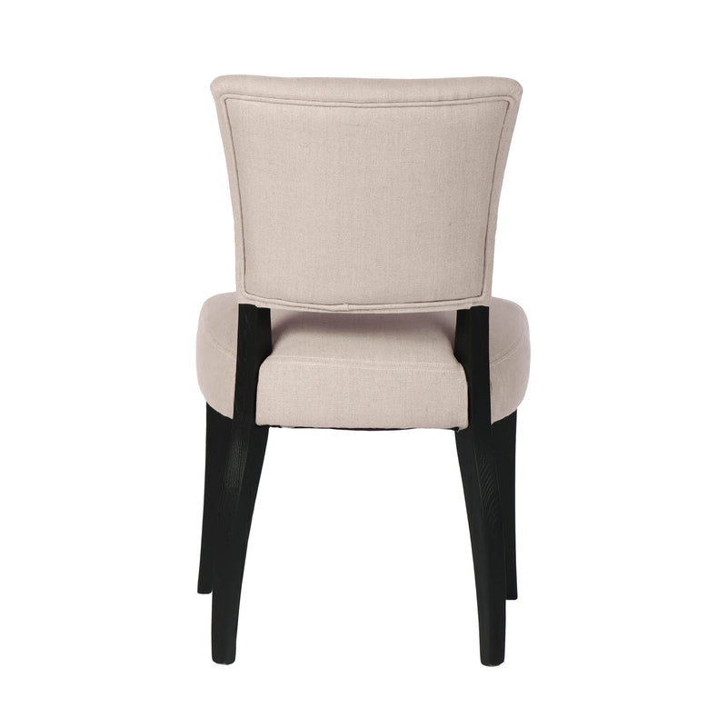 6. "Luther Dining Chair - Light Linen Fabric - Easy to Clean and Maintain"
