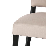 8. "Luther Dining Chair - Light Linen/Black Legs - Enhance Your Dining Space with Style"