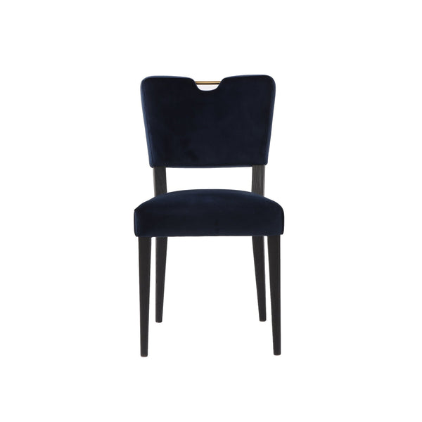 1. "Luella Dining Chair in elegant velvet upholstery"