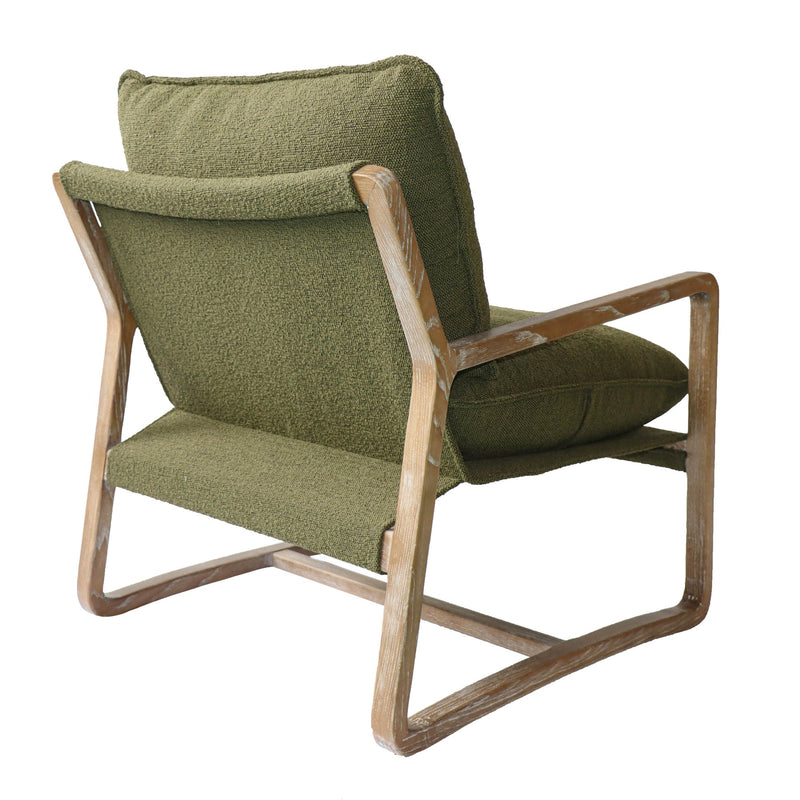 4. "Limited Edition Huntington Club Chair - Moss Boucle with comfortable seating"