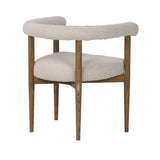 5. "Contemporary round dining chair with ergonomic shape for optimal comfort"