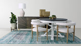 7. "Durable round dining chair made from high-quality materials for long-lasting use"