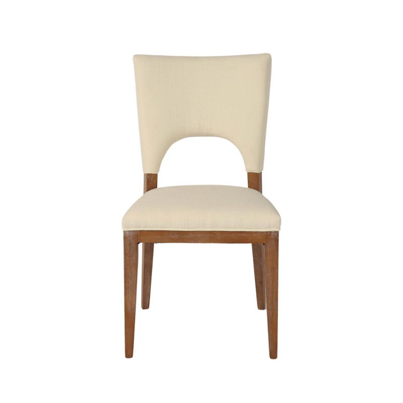 2. "Comfortable Bahama Dining Chair with Woven Rattan Design"