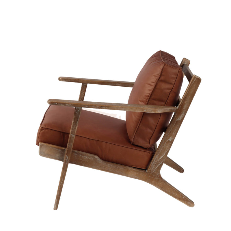 3. "Durable and easy-to-clean Junior Arm Chair - Saddle Brown"
