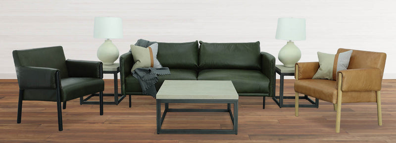 8. "Luxurious Forest Sofa - Moss Green for a touch of sophistication"