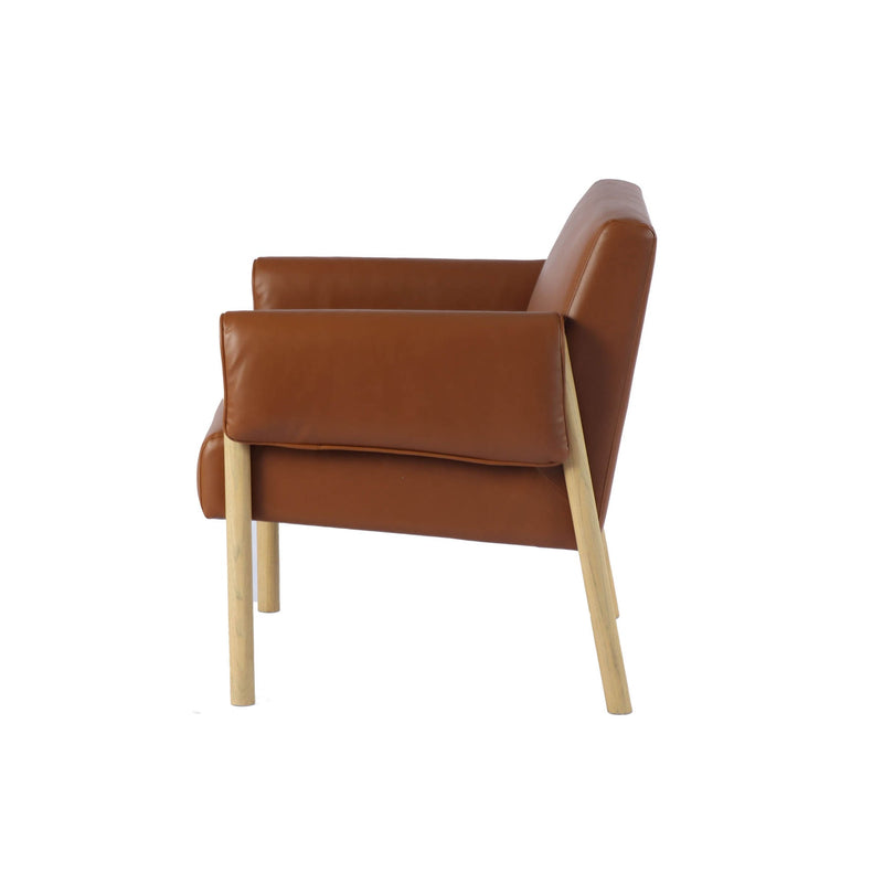 3. "Medium-sized Forest Club Chair - Saddle: Stylish and durable furniture piece"