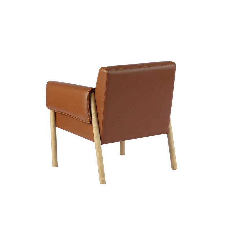 4. "Saddle Leather Forest Club Chair: Enhance your home decor with this elegant armchair"